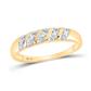 Gold band featuring seven sparkling diamonds in a channel setting.