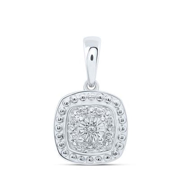 Sterling Silver Diamond Drop Pendant