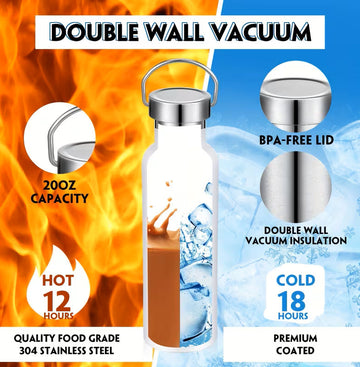 White Steel Water Bottle