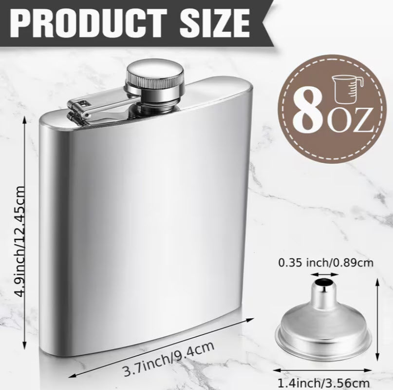 Hip Flask for Liquor with Engraving (Aluminium)
