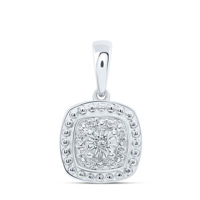 Sterling Silver Diamond Drop Pendant